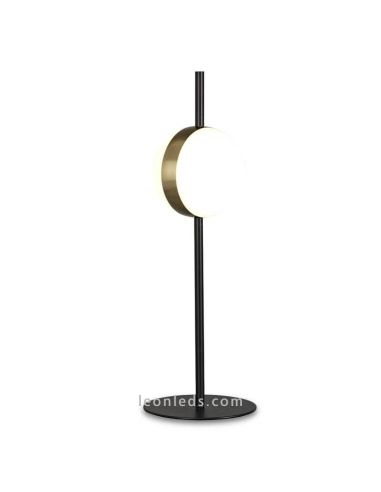 Lámpara de mesa LED Cuba negra y dorada 7164 Mantra | LeonLeds Iluminación