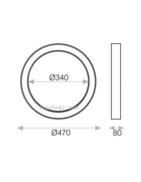 Plafón LED de techo pequeño serie Aliso ACB Iluminación | LeonLeds.com