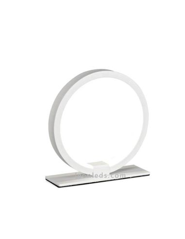Lámpara de mesa LED redonda Blanca KiteSurf  7195 7145 Mantra | LeonLeds Iluminación