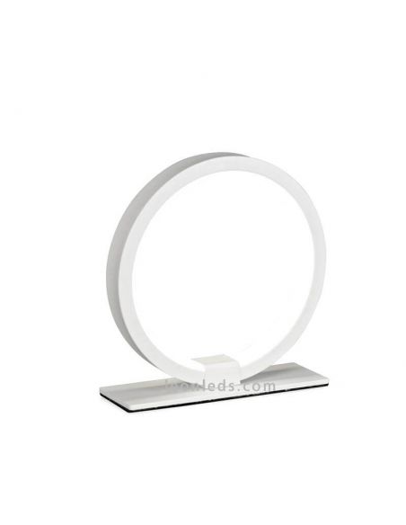 Lámpara de mesa LED redonda Blanca KiteSurf  7195 7145 Mantra | LeonLeds Iluminación