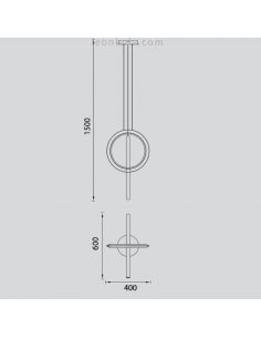 Lámpara de techo aros LED KiteSurf 48W 7191 Mantra | LeonLeds Iluminación 2