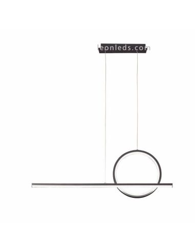 Lámpara colgante LED minimalista KiteSurf negra 7142 Mantra | LeonLeds Iluminación