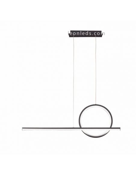 Lámpara colgante LED minimalista KiteSurf negra 7142 Mantra | LeonLeds Iluminación