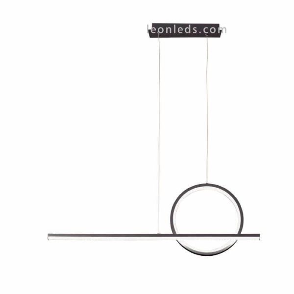 Suspension LED minimaliste KiteSurf noire 7142 Mantra | Éclairage LeonLeds