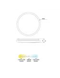 Dimensiones Plafón LED clasíco Naxos 40W 6451 Mantra | LeonLeds Iluminación