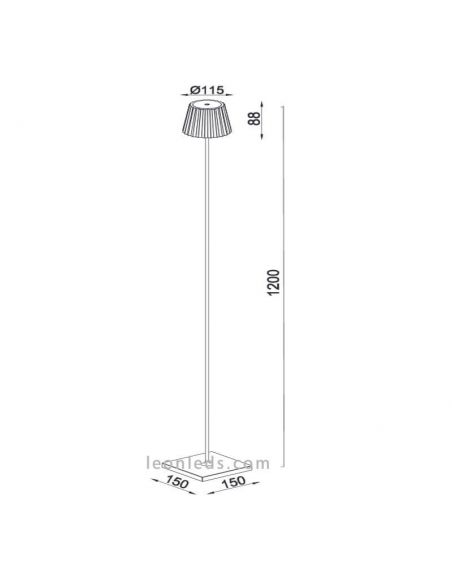 de pie LED blanca portatil para exterior K2 Mantra 7100 | LeonLeds.com