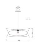 Dimensiones Lámpara de techo de Exterior grande Polinesia 7130 Mantra | LeonLeds Iluminación