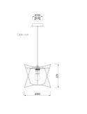 Dimensiones Lámpara colgante de Exterior moderna Polinesia 7131 Mantra | LeonLeds Iluminación
