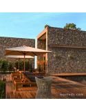 Aplique de exterior moderno Polinesia Beige Oscuro 7133 | LeonLeds Iluminación