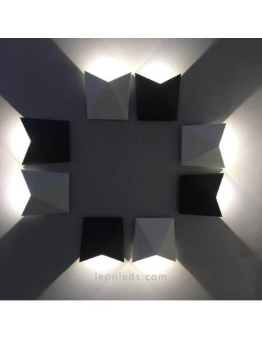 Applique murale d'extérieur LED moderne Triax Mantra Blanc 6526 6525 Gris foncé | Éclairage LeonLeds