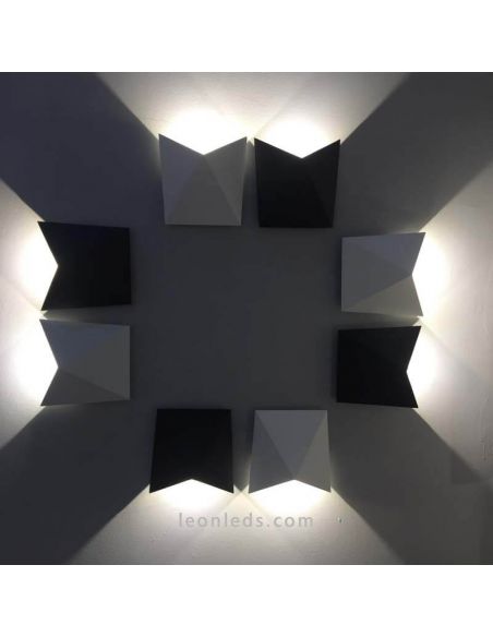 Moderno aplique LED para exterior Triax Mantra Branco 6526 6525 Cinzento escuro | Leon Iluminação LED