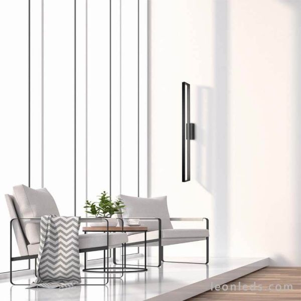 Luminária de parede LED preta Durban Mantra 7175 7176 7177 | LeonLeds Lighting