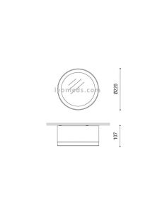Plafon Stram Surface 3 LED - 22W ArkosLight 2