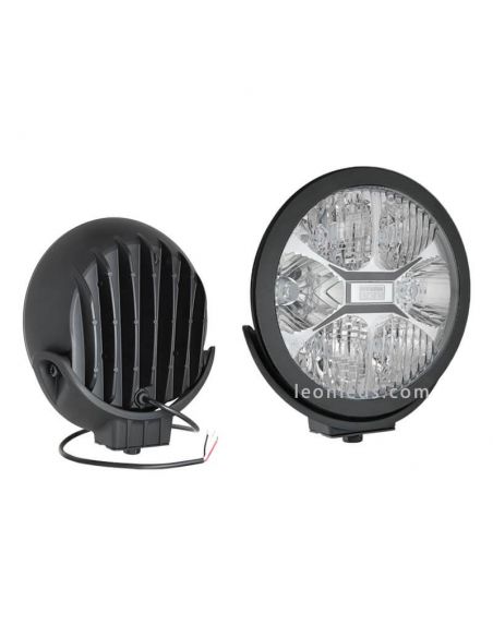 Faro LED redondo negro Homologado Fervor 220 50 candelas | LeonLeds Iluminación
