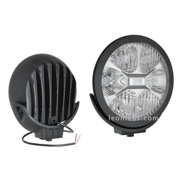 Faro LED redondo negro Homologado Fervor 220 50 candelas | LeonLeds Iluminación