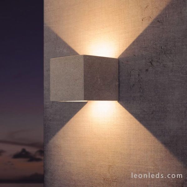 Aplique LED exterior Cemento Blanco Taos 7109 Mantra | LeonLeds Iluminación