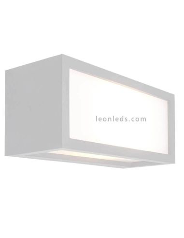Arandela retangular para exterior Utah White by Mantra 7051 | leonleds