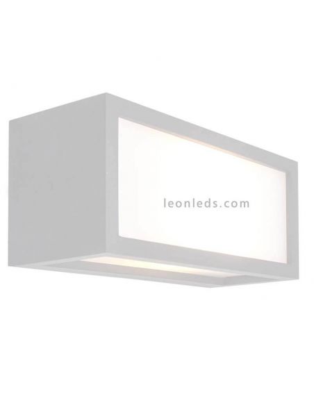 Arandela retangular para exterior Utah White by Mantra 7051 | leonleds