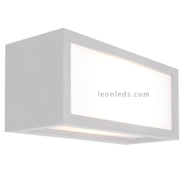 Arandela retangular para exterior Utah White by Mantra 7051 | leonleds
