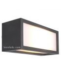 Aplique exterior rectangular Utah Gris Oscuro de Mantra 7050 | LeonLeds
