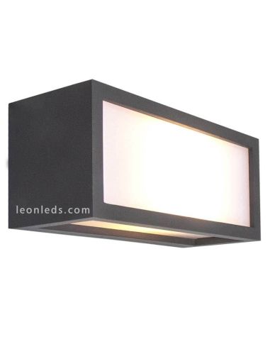 Aplique exterior rectangular Utah Gris Oscuro de Mantra 7050 | LeonLeds