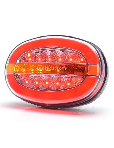 Piloto LED 3 funciones ovalado Was Homologado 1432 | LeonLeds Iluminación