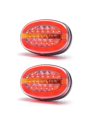 Luz piloto LED oval de 3 funções Foi aprovada 1432 | Leon Iluminação LED