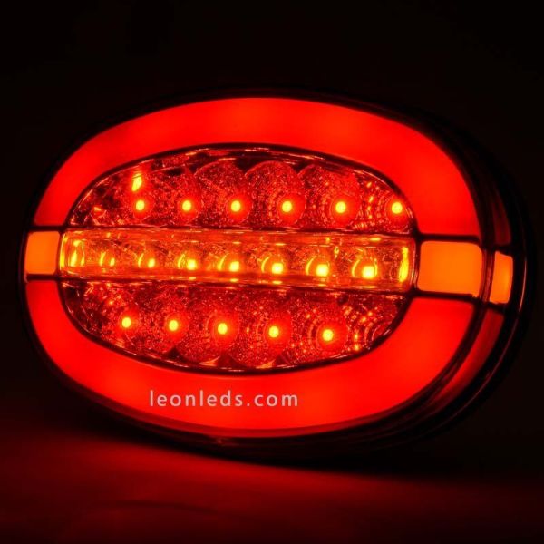 Kit 6 Lanternas traseiras LED ovais W205 Was Travão de posição intermitente progressivo | Leon Iluminação LED