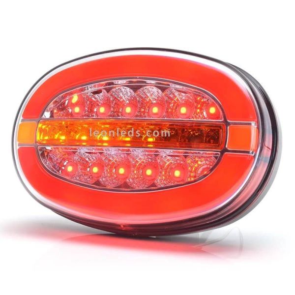Kit 6 Lanternas traseiras LED ovais W205 Was Travão de posição intermitente progressivo | Leon Iluminação LED
