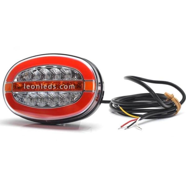 Kit 6 Lanternas traseiras LED ovais W205 Was Travão de posição intermitente progressivo | Leon Iluminação LED