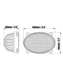 Faro LED ovalado John Deere Empotrable serie 8020 y 8020T