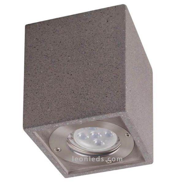 Plafon quadrado para exterior Levi Dark Grey 7187 Mantra | Leon Iluminação LED