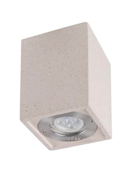 Plafonnier d'extérieur carré Levi Blanc 7186 Mantra | Éclairage LeonLeds