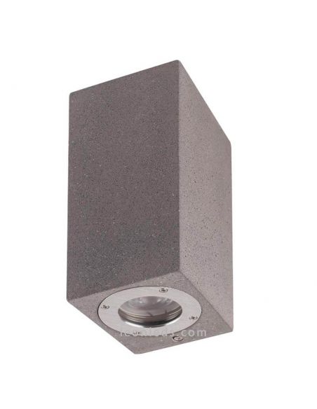 Aplique exterior cuadrado Levi Gris Oscuro Mantra | LeonLeds Iluminación