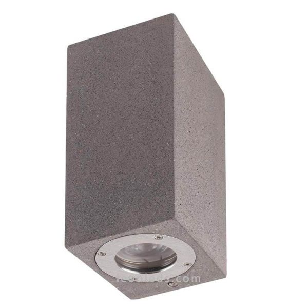 Aplique exterior cuadrado Levi Gris Oscuro Mantra | LeonLeds Iluminación