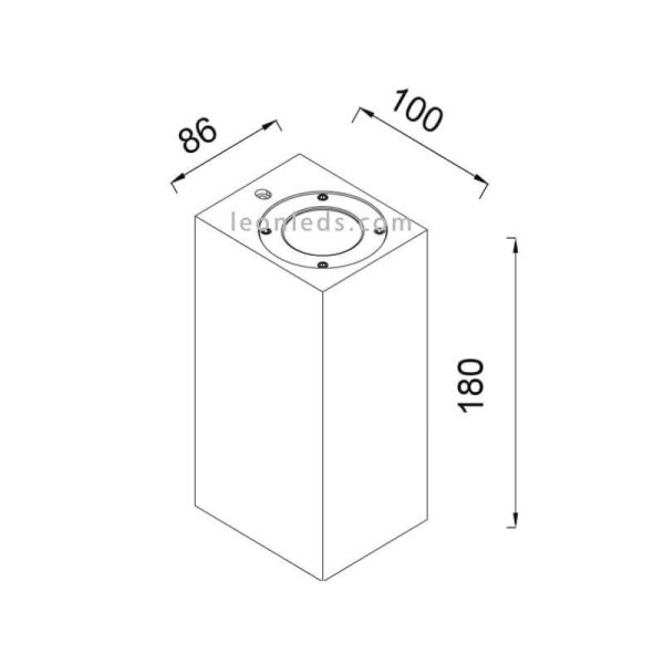 Außenwandleuchte quadratisch Levi