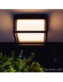 Plafón Aplique exterior cuadrado LED Chamonix 7060 Mantra | LeonLeds Iluminación