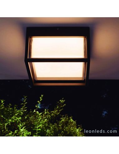 Plafón Aplique exterior cuadrado LED Chamonix 7060 Mantra | LeonLeds Iluminación