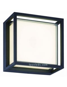 Plafón Aplique exterior cuadrado LED gris oscuro Chamonix 7060 Mantra | LeonLeds Iluminación