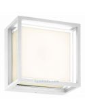 Plafón Aplique exterior cuadrado LED Blanco Chamonix 7061 Mantra | LeonLeds Iluminación