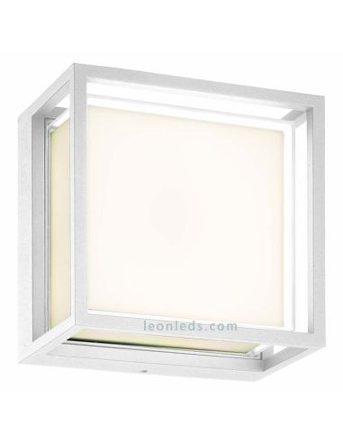 Plafón Aplique exterior cuadrado LED Blanco Chamonix 7061 Mantra | LeonLeds Iluminación