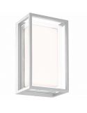 Aplique exterior LED rectangular Blanco 9W 3000K Chamonix 7063 Mantra | LeonLeds
