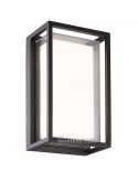 Arandela LED retangular cinza escuro para exterior 9W 3000K Chamonix 7062 Mantra | leonleds