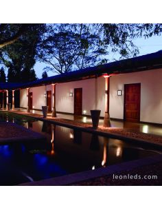 Arandela LED retangular cinza escuro para exterior 9W 3000K Chamonix 7062 Mantra | leonleds 2