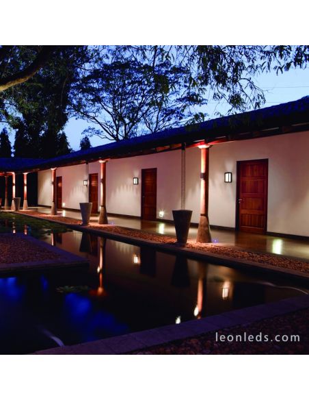 Arandela LED retangular para exterior 9W 3000K Chamonix 7062 Mantra | leonleds