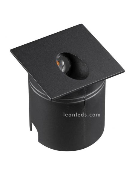 Mantra 7025 Aspen quadrado preto ao ar livre LED luz embutida | Leon Iluminação LED