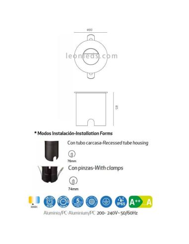 Mantra Aspen Dimensões | Leon Iluminação LED