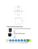 Dimensiones Empotrable LED de señalización exterior Aspen Mantra 7030 7031 7032 | LeonLeds Iluminación