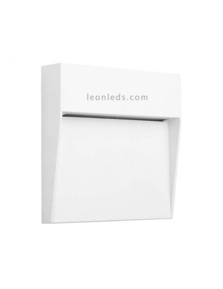 Baker 7012 blanca Baliza LED exterior superficie cuadrada Mantra | LeonLeds Iluminación
