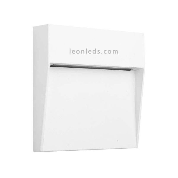 Baker 7012 Farol LED exterior branco com superfície quadrada Mantra | Leon Iluminação LED